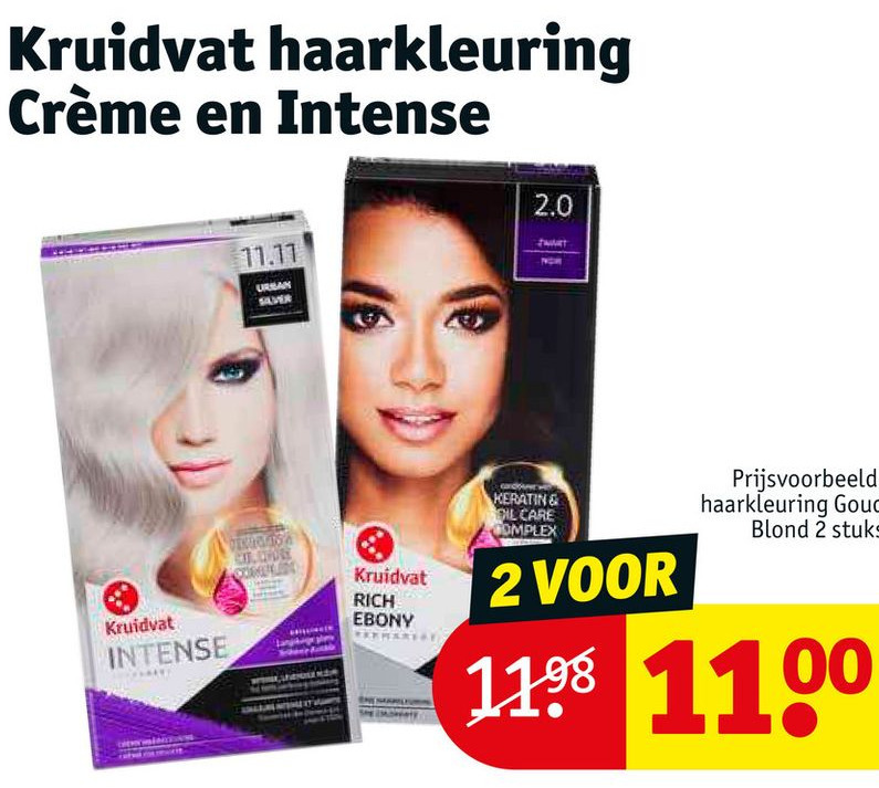 Kruidvat haarkleuring crème en intense aanbieding bij Kruidvat