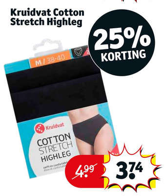 Kruidvat Kruidvat cotton stretch highleg aanbieding
