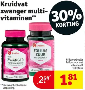 Kruidvat Kruidvat zwanger multi- vitaminen** aanbieding