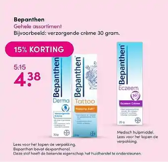 Drogisterij Visser Bepanthen 15% korting aanbieding