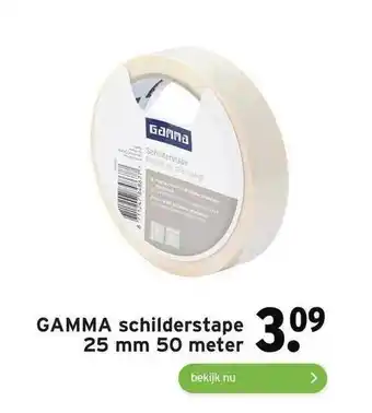 GAMMA Gamma schilderstape 25 mm 50 meter aanbieding