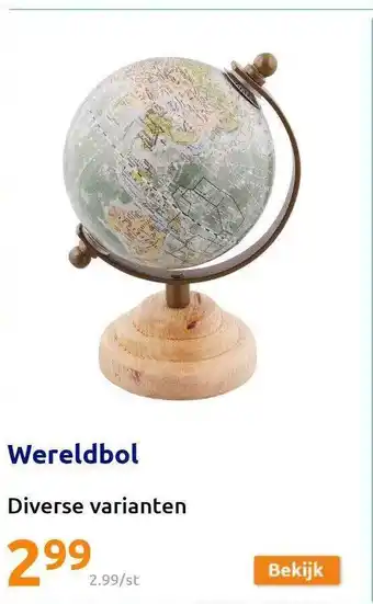 Action Wereldbol aanbieding