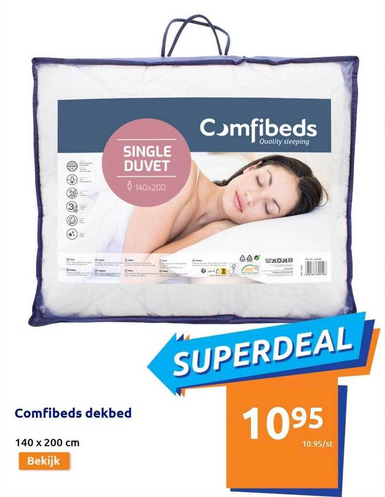 Comfibeds dekbed aanbieding bij Action