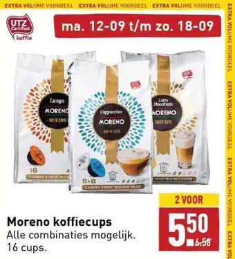 ALDI Moreno koffiecups aanbieding