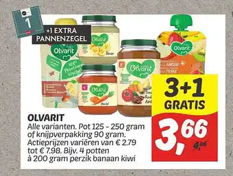 Dekamarkt Olvarit 3+1 gratis aanbieding