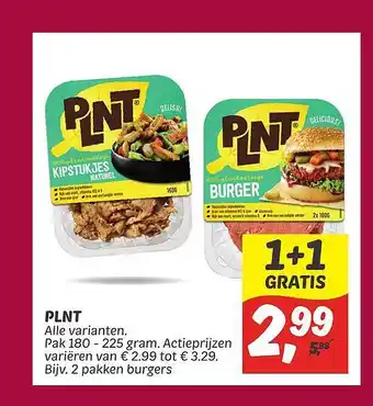 Dekamarkt Plnt 1+1 gratis aanbieding