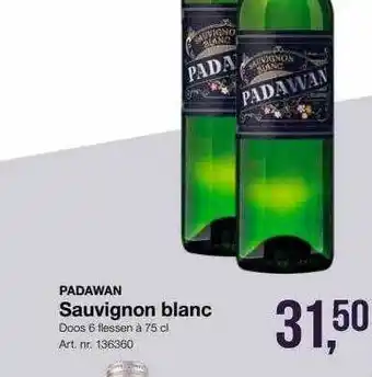 Bidfood Padawan sauvignon blanc aanbieding