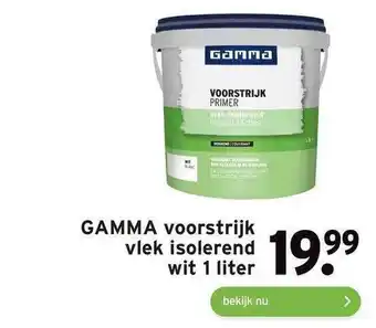 GAMMA Gamma voorstrijk vlek isolerend wit 1 liter aanbieding