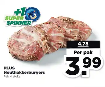 PLUS Plus houthakkerburgers aanbieding