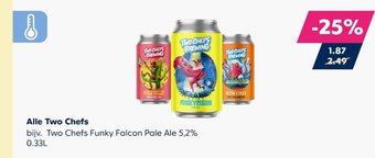 Flink Two Chefs funky falcon pale ale 5,2% 0.33L aanbieding