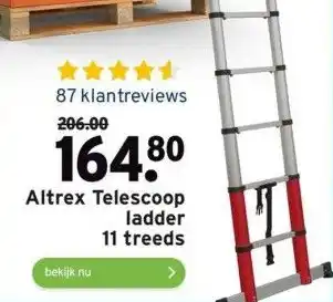 GAMMA Altrex telescoop ladder aanbieding