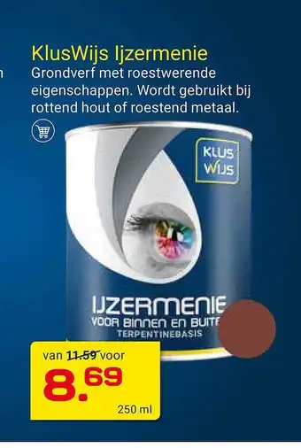 Kluswijs Kluswijs ijzermenie aanbieding