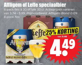 Dirk Affligen of Leffe speciaalbier aanbieding