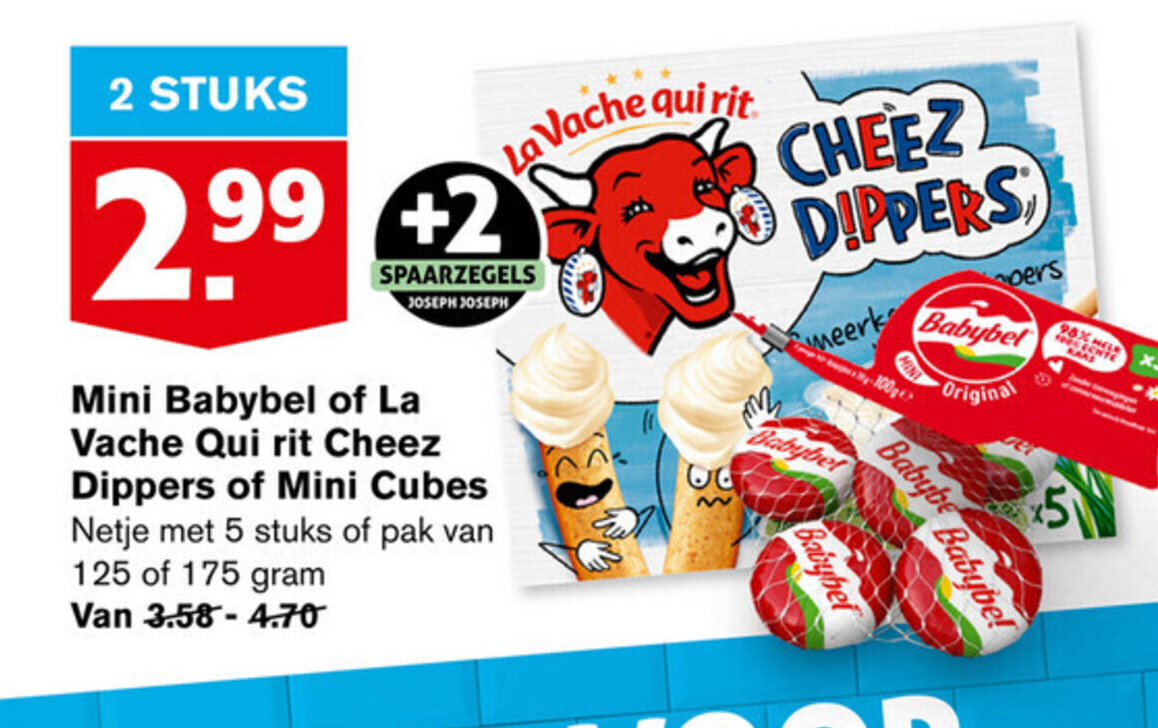 La vache qui rit Cheeze Dippers 5pack, Mini Cubes of puntjes aanbieding bij Hoogvliet La vache qui rit Cheeze Dippers 5pack, Mini Cubes of puntjes aanbieding bij Hoogvliet