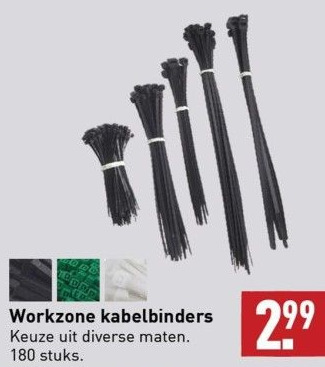 ALDI Workzone kabelbinders aanbieding
