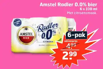 Trekpleister Amstel Radler 0.0% bier aanbieding