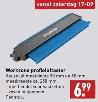 ALDI Workzone profielaftaster aanbieding