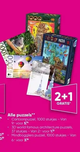 Big Bazar Alle puzzels** aanbieding