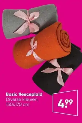 Big Bazar Basic fleeceplaid aanbieding