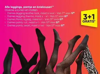 Big Bazar Alle leggings, pantys en kniekousen** aanbieding