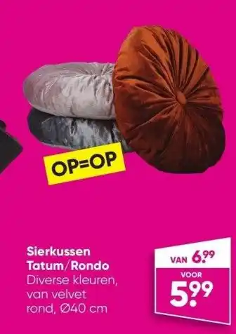 Big Bazar Sierkussen tatum/rondo aanbieding