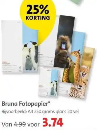 Bruna Bruna fotopapier* aanbieding