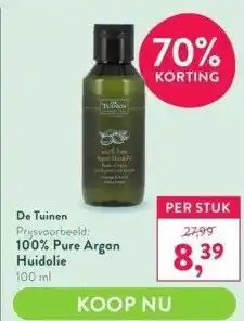 Holland & Barrett 100% pure argan aanbieding