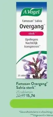 Holland & Barrett Famosan overgang" salvia sterk" aanbieding