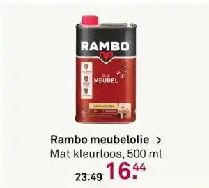 Karwei Rambo meubelolie aanbieding