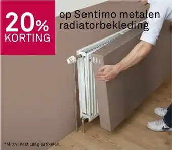 Karwei 20% korting op sentimo metalen radiatorbekleding aanbieding