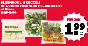 MCD Supermarkt Bloemkool, broccoli of groentemix wortel-broccoli aanbieding