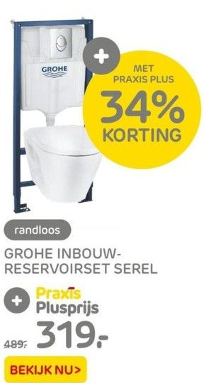 Praxis Grohe inbouw reservoirset serel aanbieding