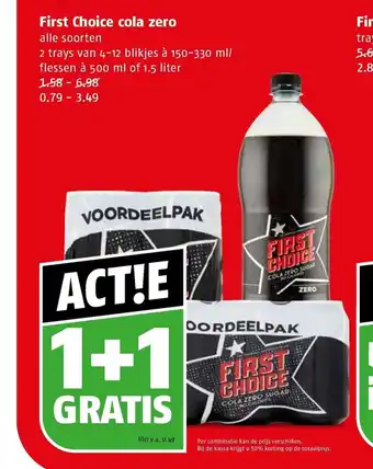 Poiesz First Choice cola zero aanbieding