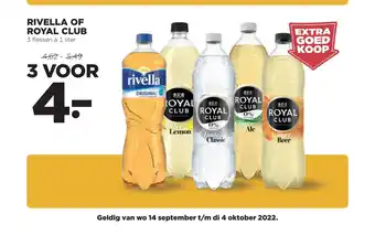 Jumbo Rivella of Royal Club 3 flessen a 1 liter aanbieding