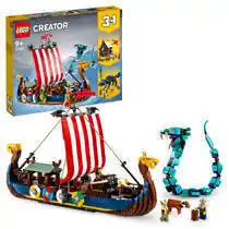 Intertoys Lego creator 3-in-1 vikingschip en de midgaards... aanbieding