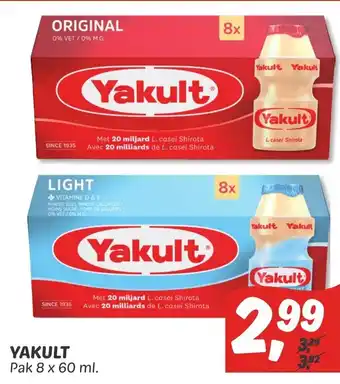 Dekamarkt Yakult 8 x 60ml aanbieding