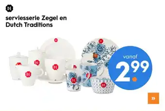 Blokker Serviesserie zegel en Dutch traditions aanbieding