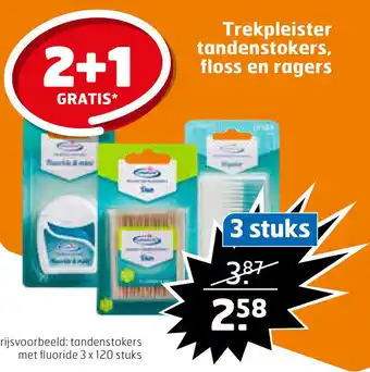 Trekpleister Trekpleister tandenstokers, floss en ragers aanbieding