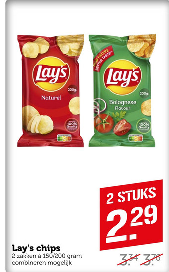 Coop Lay's chips aanbieding
