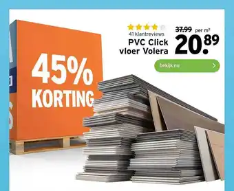 GAMMA Pvc click vloer volera 45% korting aanbieding