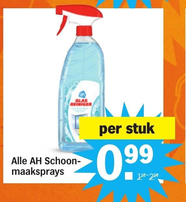 Alle AH Schoon Maaksprays aanbieding bij Albert Heijn