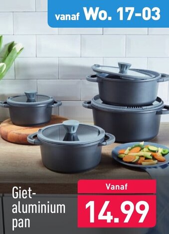 ALDI Gietaluminium pan met deksel 24cm aanbieding