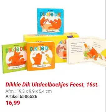 Lobbes Dikkie dik uitdeelboekjes feest, 16st. 19.3x9.9x5.4CM artikel 6506586 aanbieding