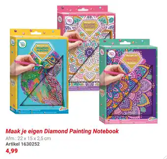 Lobbes Maak je eigen diamond painting notebook 22x15x2.5CM artikel 1630252 aanbieding