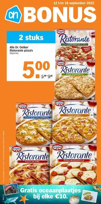 Albert Heijn Alle dr. oetker ristorante pizza's aanbieding