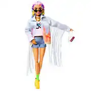 Lobbes Barbie extra pop - rainbow braids aanbieding