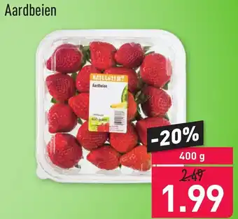 ALDI Aardbeien 400g aanbieding