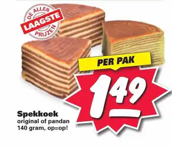 Nettorama Spekkoek original of pandan aanbieding