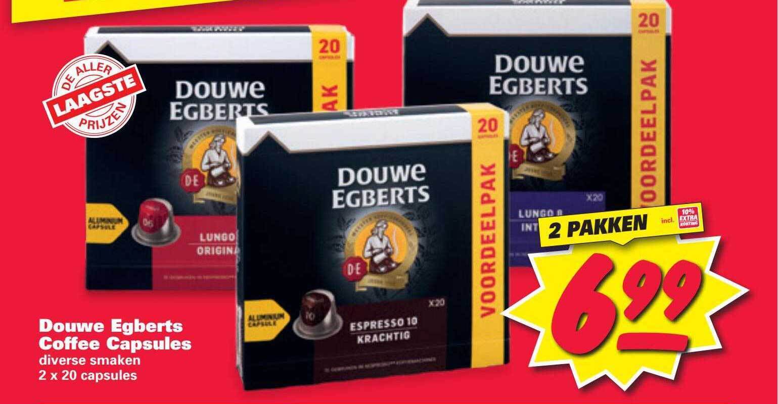Douwe egberts coffee capsules aanbieding bij Nettorama
