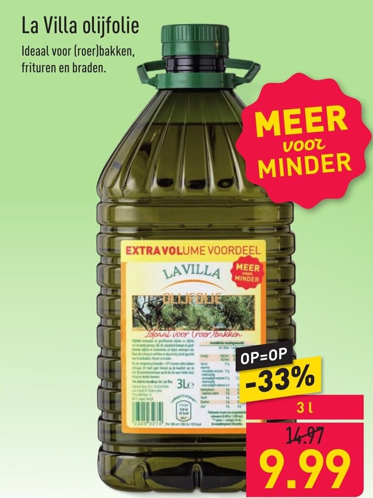 La Villa olijfolie 3L aanbieding bij ALDI